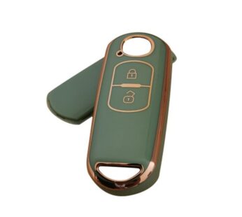 Mazda TPU Car Key Fob Cover Case for 2-Button Smart Keys, Rose Gold Button Protective Shell, Scratch-Resistant and Full Coverage Key Holder for CX-5, Mazda3, Mazda6 and More