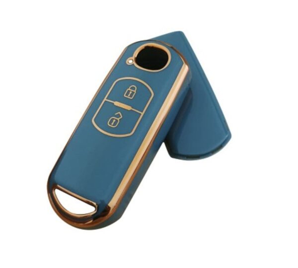 Mazda TPU Car Key Fob Cover Case for 2-Button Smart Keys, Rose Gold Button Protective Shell, Scratch-Resistant and Full Coverage Key Holder for CX-5, Mazda3, Mazda6 and More - Image 3
