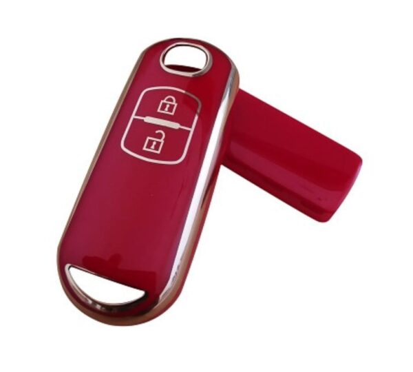 Mazda TPU Car Key Fob Cover Case for 2-Button Smart Keys, Rose Gold Button Protective Shell, Scratch-Resistant and Full Coverage Key Holder for CX-5, Mazda3, Mazda6 and More - Image 5