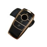 Mercedes-Benz Key Fob Cover for 3-Button Smart Keys, Premium TPU Protective Case with Elegant Gold Trim, Scratch-Resistant and Full Coverage Shell for C-Class, E-Class, GLC, GLE and More - Image 4