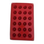 Mini Floral Silicone Baking Mould – 24-Cavity Bundt Design Mold, Flexible Non-Stick Brown Tray for Chocolate, Candy, Soap, Jelly, and Dessert Making, Food-Grade Reusable Silicone Bakeware - Image 3