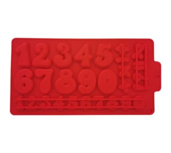 Numbers and Mathematical Symbols Silicone Mould – Educational Baking Tool Mold with 0–9 Digits and Math Signs, Flexible Non-Stick Food-Grade Silicone for Chocolate, Candy, Fondant, and DIY Crafts