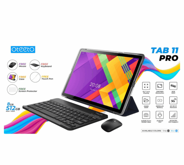 TAB 11 Pro 10.1" Android 13 Tablet | 8GB RAM 512GB ROM -5G   Octa-Core 1.3GHz -6000mAh Battery -13MP Rear & 8MP Front Camera - IPS LCD Display - Image 4