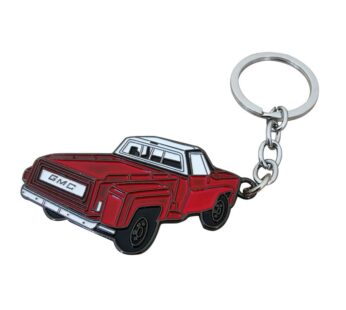 Authentic GMC Classic Pickup Truck Collectible Keychain, Red & White Color, Sturdy Metal Construction for Fans and Collectors