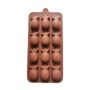 Pineapple-Shaped Silicone Chocolate Mould with 12 Cavities, Non-Stick Flexible Baking Tray Mold for Homemade Chocolates, Candies, and Treats – Brown