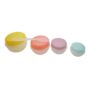 Portable Travel Cosmetic Containers Set – 4 Stackable Storage Jars in Pastel Colours with Leak-Proof Screw-Top Lids for Easy Organization and On-the-Go Beauty Essentials