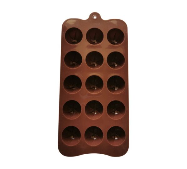 Premium Silicone Chocolate Mould with 15 Swirl Cavities, Non-Stick and Flexible Baking Tray Mold for Homemade Chocolates, Candies, and Desserts – Brown - Image 3