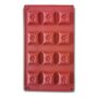 Silicone Baking Mould with 12 Floral Square Cavities – Flexible, Non-Stick Food-Grade Silicone Mold Tray for Chocolate, Candy, Jelly, Soap, and Dessert Making, Durable and Reusable Bakeware