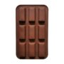 Silicone Chocolate Bar Mould with 9 Rectangular Cavities, Non-Stick Flexible Baking Tray Mold for Homemade Chocolate Bars, Snacks, and Treats – Brown