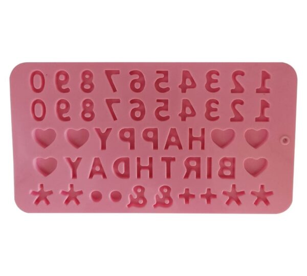 Silicone Number and Letter Mould – Flexible Mold Featuring Alphabets, Numbers, Hearts, and Stars for Chocolate, Candy, Fondant, Jelly, and Crafts – Non-Stick, Reusable, Food-Grade Baking and Decorating Tray - Image 5