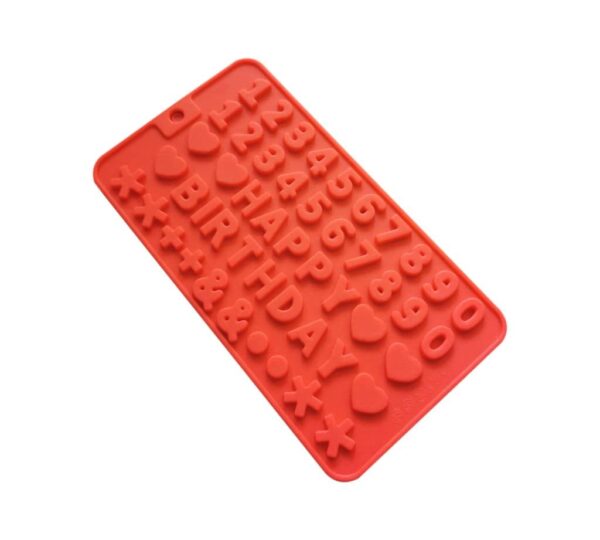Silicone Number and Letter Mould – Flexible Mold Featuring Alphabets, Numbers, Hearts, and Stars for Chocolate, Candy, Fondant, Jelly, and Crafts – Non-Stick, Reusable, Food-Grade Baking and Decorating Tray - Image 2