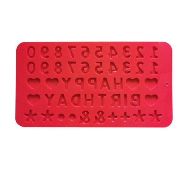 Silicone Number and Letter Mould – Flexible Mold Featuring Alphabets, Numbers, Hearts, and Stars for Chocolate, Candy, Fondant, Jelly, and Crafts – Non-Stick, Reusable, Food-Grade Baking and Decorating Tray - Image 3