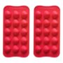 Silicone Shell Mould, 15-Cavity, Pack of 2 in Red – Flexible, Non-Stick, Food-Grade Silicone Baking and Craft Molds for Chocolate, Candy, Jelly, Soap, and Resin Projects