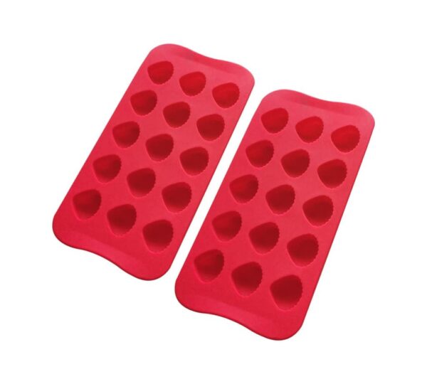 Silicone Shell Mould, 15-Cavity, Pack of 2 in Red – Flexible, Non-Stick, Food-Grade Silicone Baking and Craft Molds for Chocolate, Candy, Jelly, Soap, and Resin Projects - Image 3