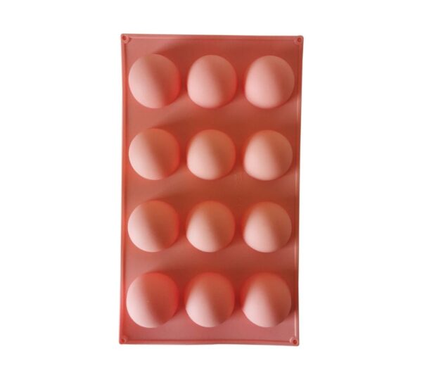 Silicone Sphere Mould – 12-Cavity Semi-Round Ball Shape Mold for Chocolate, Candy, Jelly, Ice, and Baking – Flexible, Non-Stick, Food-Grade Bakeware - Image 3