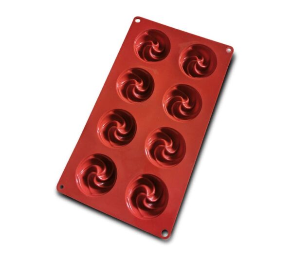 Silicone Swirl Cake Mould – 8-Cavity Mini Bundt Pan Mold, Flexible Non-Stick Bakeware for Mini Cakes, Desserts, and DIY Baking Projects - Image 5