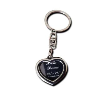 Elegant Silver Heart-Shaped Photo Frame Keychain Made of Durable Metal – Perfect Personalized Gift for Loved Ones
