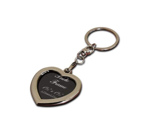 Elegant Silver Heart-Shaped Photo Frame Keychain Made of Durable Metal – Perfect Personalized Gift for Loved Ones - Image 4
