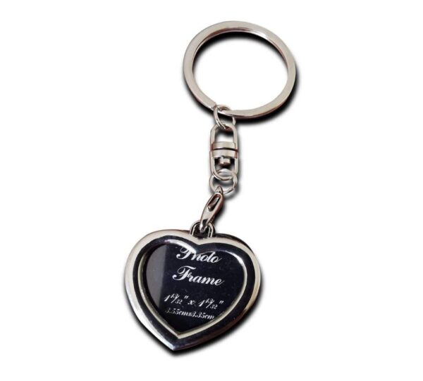 Elegant Silver Heart-Shaped Photo Frame Keychain Made of Durable Metal – Perfect Personalized Gift for Loved Ones - Image 6