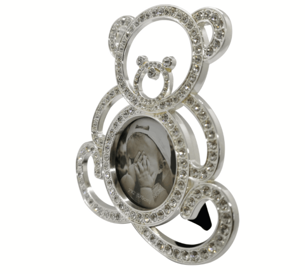 Sparkling Rhinestone Teddy Bear Picture Frame – Crystal-Embellished Cute Bear-Shaped Photo Holder for Baby, Kids & Nursery Décor – Elegant Tabletop Display - Image 2