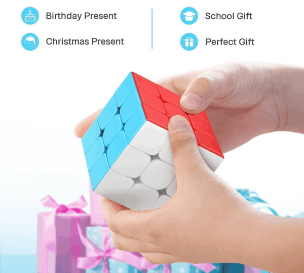 Speed Cube 3x3 Stickerless – Smooth Magic Puzzle Cube, Professional Brain Teaser Toy for Kids & Adults, Stocking Stuffer Gift - Image 2