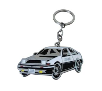High-Quality GMC Retro Sports Car Metal Keychain with Sleek Silver and Black Enamel Coating – Ideal Gift for Auto Enthusiasts