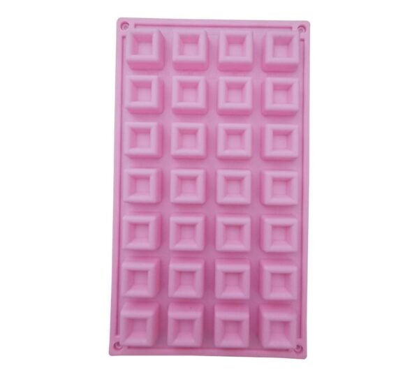Square Cavity Silicone Mould with 28 Compartments – Flexible, Non-Stick, Food-Grade Mold for Chocolate, Candy, Jelly, Soap, and DIY Craft Projects