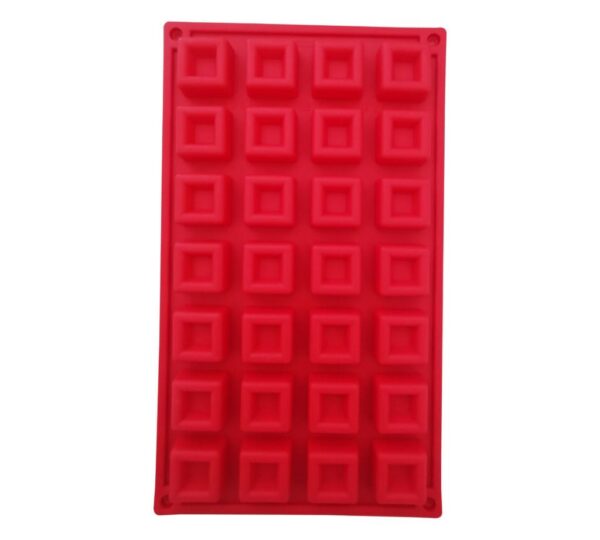 Square Cavity Silicone Mould with 28 Compartments – Flexible, Non-Stick, Food-Grade Mold for Chocolate, Candy, Jelly, Soap, and DIY Craft Projects - Image 3