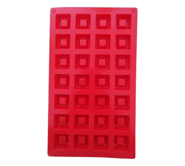 Square Cavity Silicone Mould with 28 Compartments – Flexible, Non-Stick, Food-Grade Mold for Chocolate, Candy, Jelly, Soap, and DIY Craft Projects - Image 4