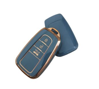 Toyota Key Fob Cover for Smart Keys, Premium TPU Protective Case with Elegant Rose Gold Trim, Scratch-Resistant and Full Coverage Shell for Camry, Corolla, RAV4, Prius and More