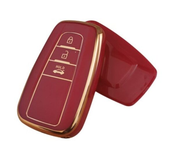 Toyota Key Fob Cover for Smart Keys, Premium TPU Protective Case with Elegant Rose Gold Trim, Scratch-Resistant and Full Coverage Shell for Camry, Corolla, RAV4, Prius and More - Image 3