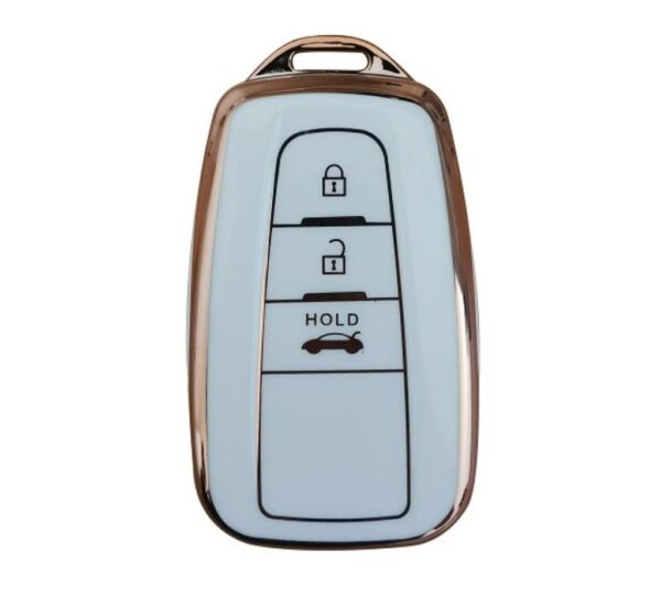 Toyota Key Fob Cover for Smart Keys, Premium TPU Protective Case with Elegant Rose Gold Trim, Scratch-Resistant and Full Coverage Shell for Camry, Corolla, RAV4, Prius and More - Image 4