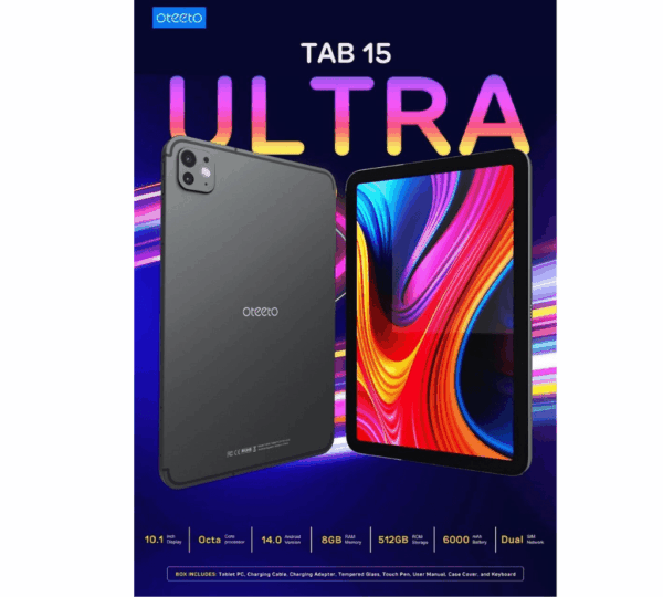Tab 15 Ultra Android Tablet, 10.1-inch 2K Display, 8GB RAM, 512GB Storage, 5G, WiFi, 4G LTE Octa-Core - Image 3