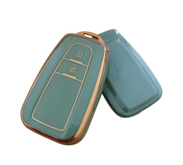Toyota Smart Key Fob Cover Compatible with Camry, Corolla, RAV4, Highlander, Prius – Premium Soft TPU Protective Case with Full Coverage, Scratch-Resistant and Durable Design, Stylish Glossy Finish for Toyota Remote Key