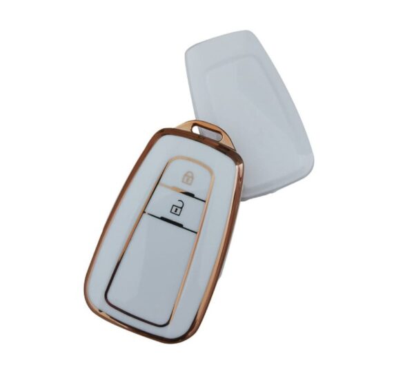 Toyota Smart Key Fob Cover Compatible with Camry, Corolla, RAV4, Highlander, Prius – Premium Soft TPU Protective Case with Full Coverage, Scratch-Resistant and Durable Design, Stylish Glossy Finish for Toyota Remote Key - Image 4