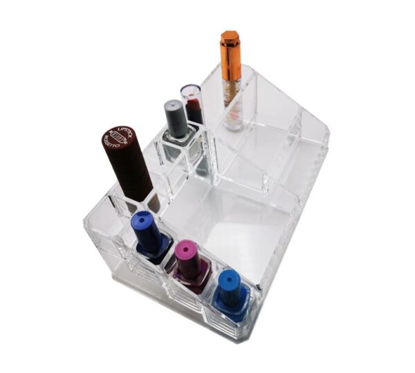 Elegant Transparent Makeup Organizer for Home or Professional Use – Keeps Your Cosmetics Visible and Accessible, Clear Transparent Makeup Organizer with Multiple Drawers for Easy Access and Perfect Vanity Storage - Image 4