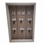 Wall Mounted Wooden Key Holder with Hooks – Cute House-Shaped Key Hanger Cabinet Rack for Home Entryway & Office – Decorative Key Box Organizer for Wall