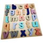 Wooden Alphabet Puzzle Board with Colorful Lowercase Letters – Educational Learning Toy for Toddlers and Kids to Build Letter Recognition and Early Literacy Skills