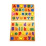 Wooden Alphabet Puzzle Board Set with Upper and Lower Case Letters – Educational Learning Toy for Toddlers and Preschool Children to Develop Literacy Skills