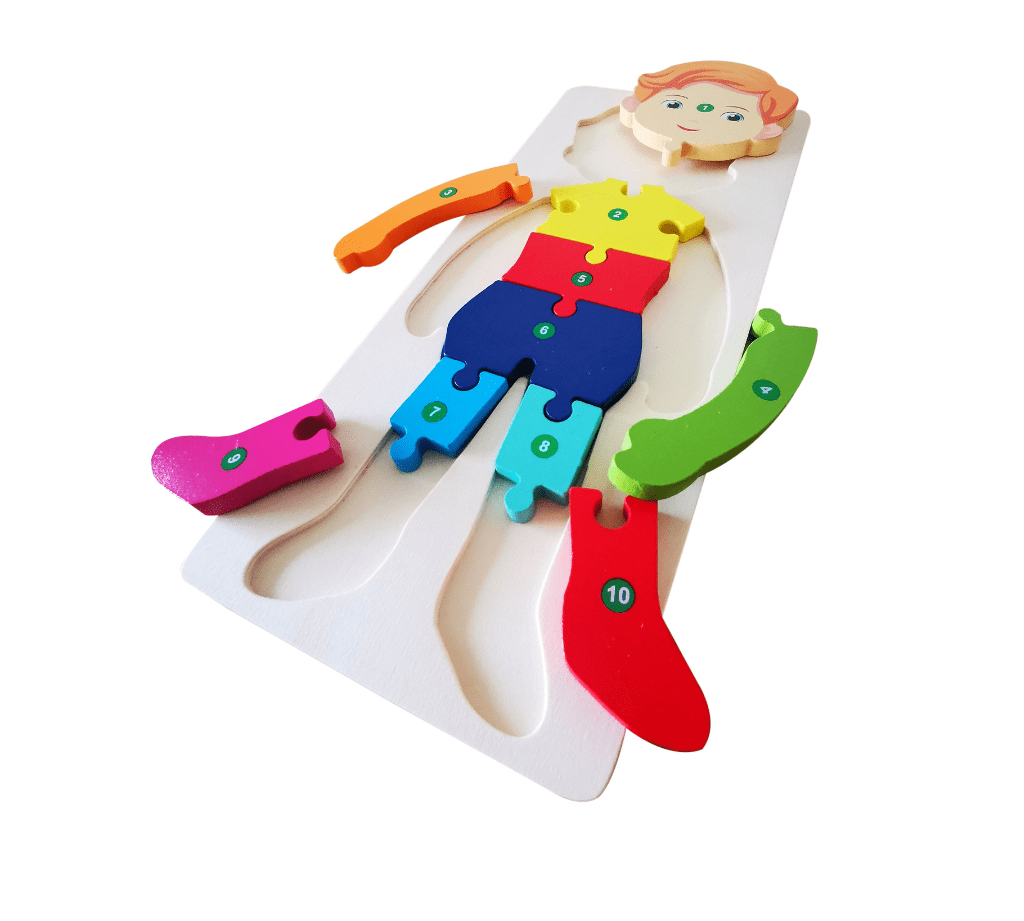 Wooden Montessori Puzzle for Kids – Shape Sorting & Number Learning Jigsaw – Color Recognition Educational Toy - Image 2