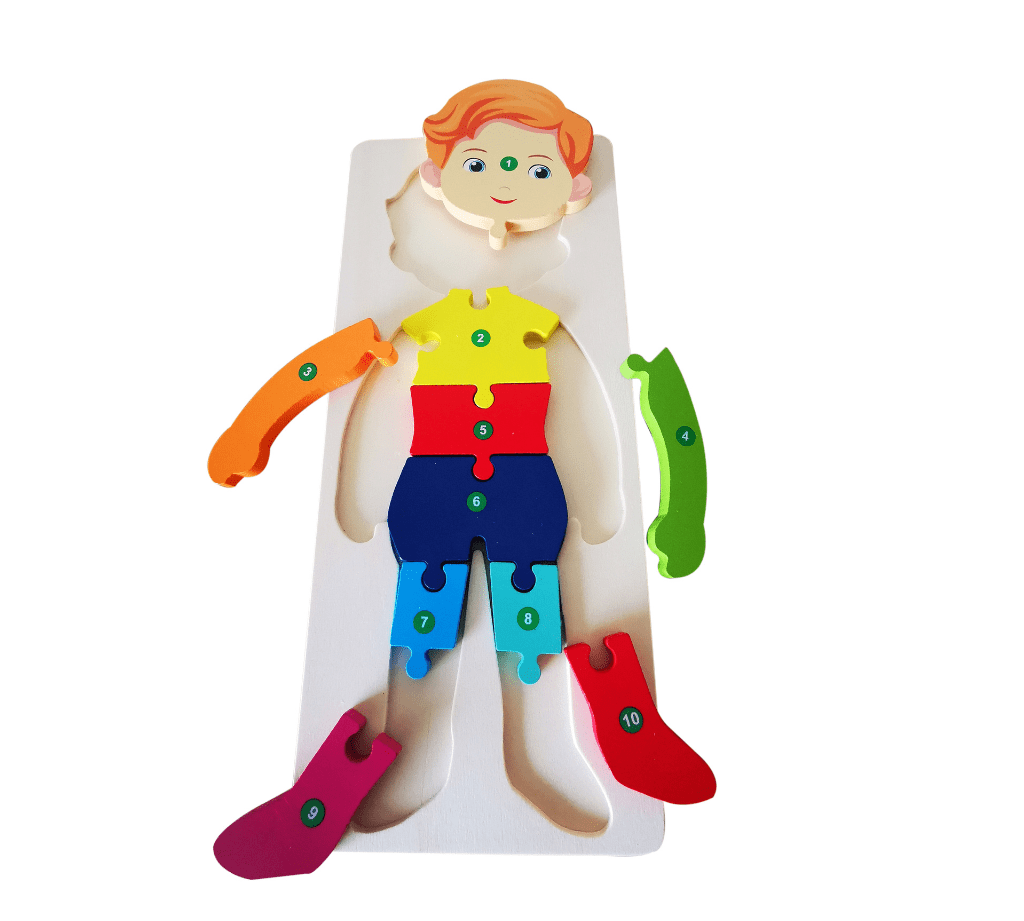 Wooden Montessori Puzzle for Kids – Shape Sorting & Number Learning Jigsaw – Color Recognition Educational Toy - Image 3