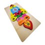 Wooden Rocket Number Puzzle Board – Educational Space-Themed Jigsaw Toy with 1-10 Learning Blocks for Toddlers and Kids' Early Math Development