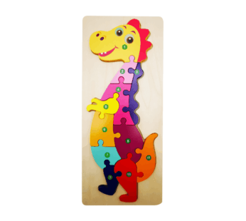 Colorful Wooden Puzzle for Toddlers – Montessori Numbers & Shapes Learning Toy – Creative Educational Jigsaw Game