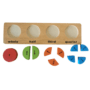 Educational Wooden Fraction Learning Puzzle – Montessori Math Toy & Visual Fraction Resource for Kids