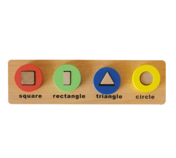 Learning Wooden Geometric Shape & Color Matching Board – Cognitive Educational Toy for Toddlers & Preschoolers