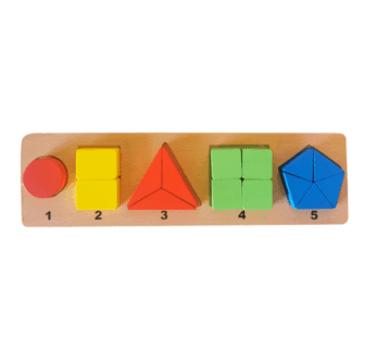Wooden Sorting & Stacking Toys, Shape Color Recognition Geometric Blocks Matching Puzzle with Lacing String, Educational Preschool Learning Board Game Gift for Babies