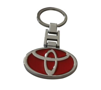 Toyota Logo Metal Keychain – Premium Red and Silver Car Key Ring for Stylish Accessory and Practical Use, Premium Red & Silver Car Key Ring for Auto Enthusiasts”