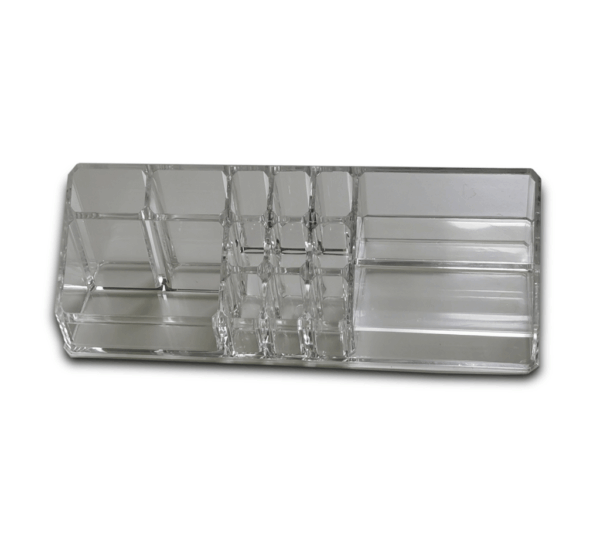 Makeup Organizer & Lipstick Holder – Acrylic Cosmetic Storage with Multi Slots for Brushes & Skincare - Image 2