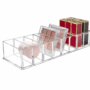 Clear Acrylic Makeup Organizer – 8-Slot Compact Holder for Blushes, Highlighters & Eyeshadows