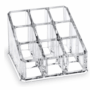 Clear Acrylic Lipstick & Lip Gloss Organizer – 9-Slot Compact Holder for Essential Oils, Rollerball Perfumes & Makeup Accessories